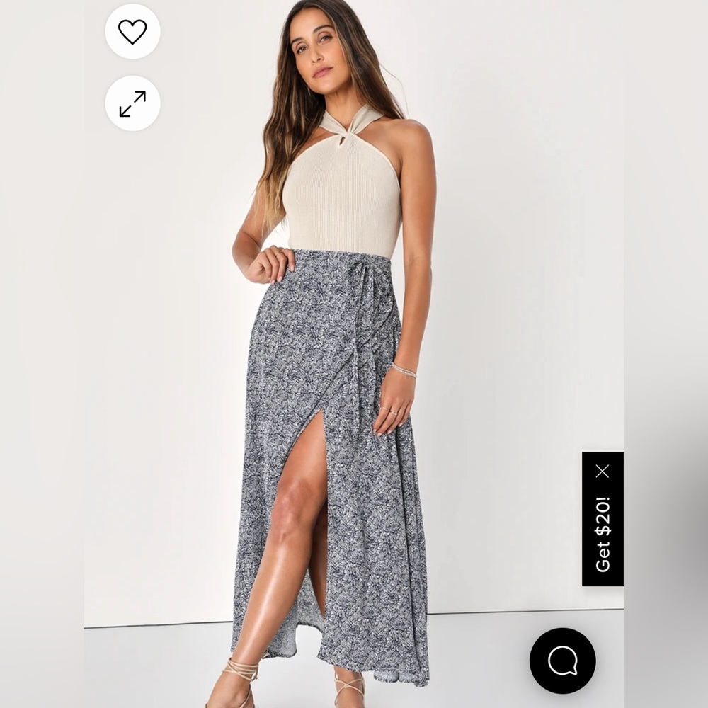 Lulus Beautiful Tempest Printed Wrap Skirt